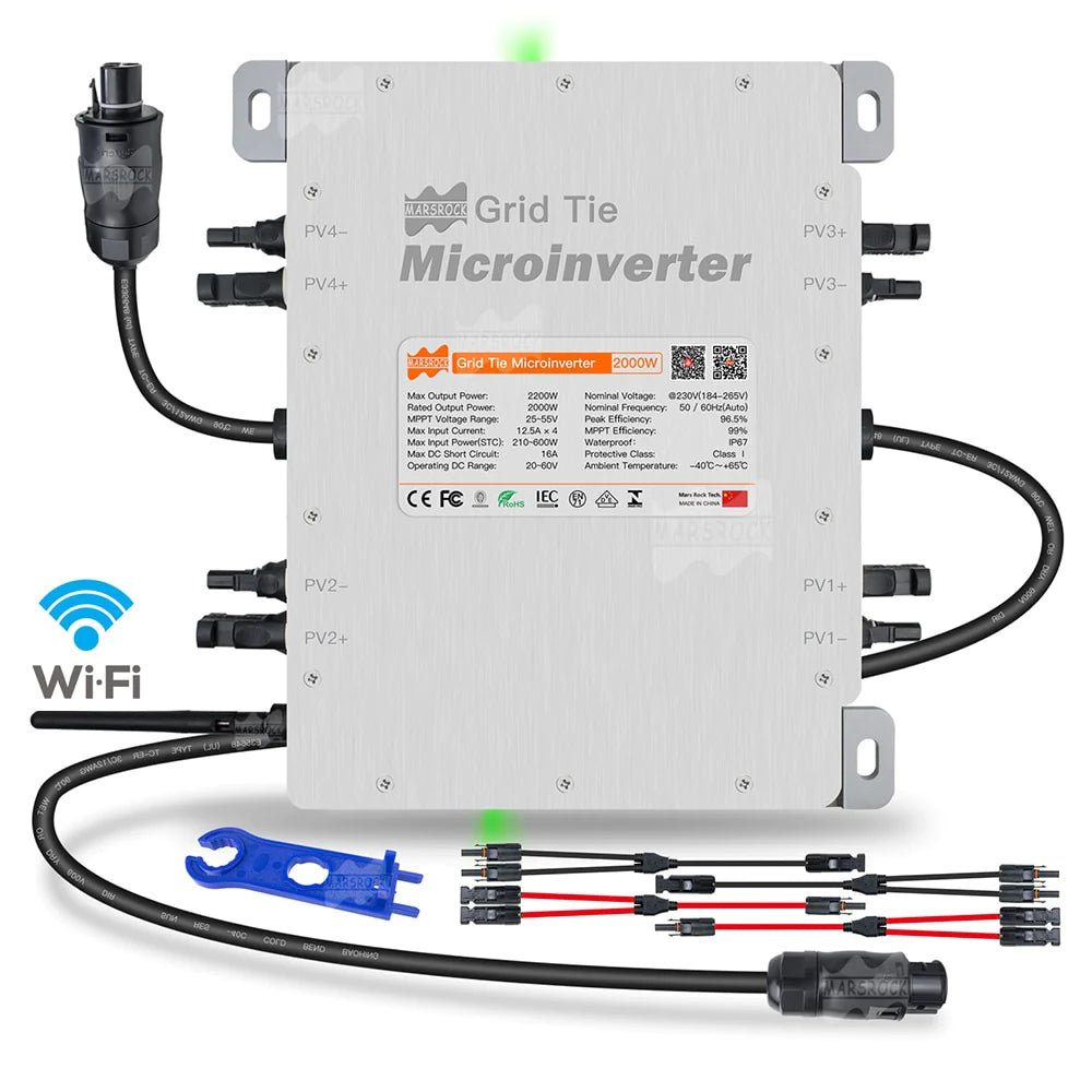 300 W Mikro-Wechselrichter – Grid-Tie Solar-Wechselrichter Ohne Kommunikation, Mit LCD-Display, Für Netzgekoppelte Solaranlagen