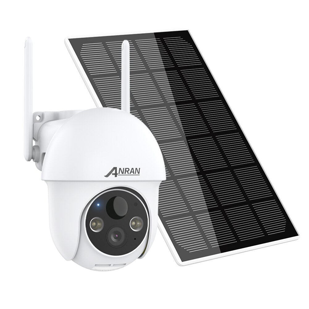 ANRAN 3MP Battery Camera - Rechargeable Solar Panel 360° Spotlight Security Surveillance Outdoor Wireless PIR Humanoid Detection
