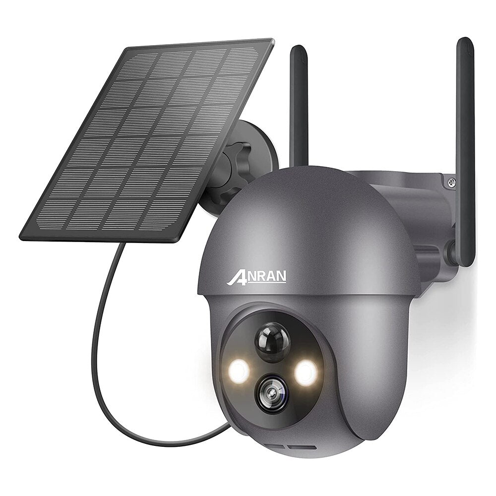ANRAN 3MP Battery Camera - Rechargeable Solar Panel 360° Spotlight Security Surveillance Outdoor Wireless PIR Humanoid Detection