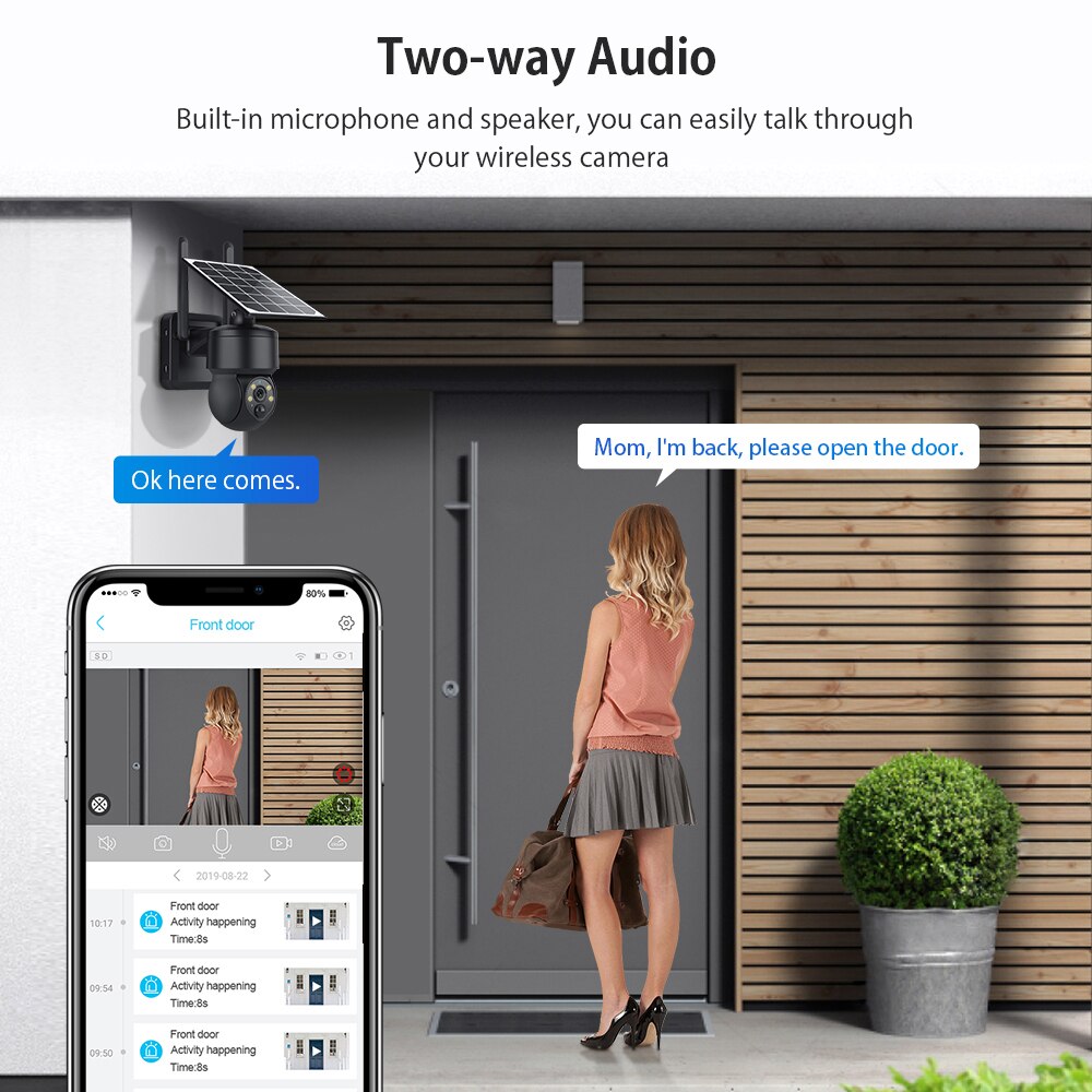 WIFI sem fio PTZ câmera solar 4G SIM 3MP painel solar externo áudio bidirecional proteção de segurança câmera CCTV bateria cam