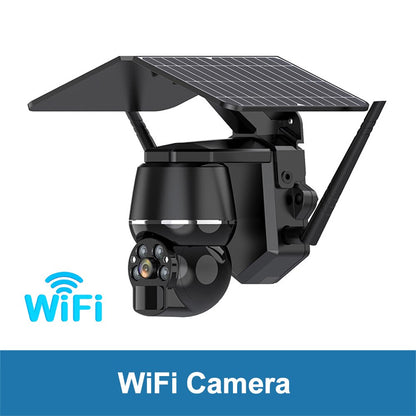 5MP HD 4G/WIFI Solar Camera PTZ Night Vision Two Way Audio Solar Panel Outdoor Monitoring PIR Detect Solar Power IP Cameras
