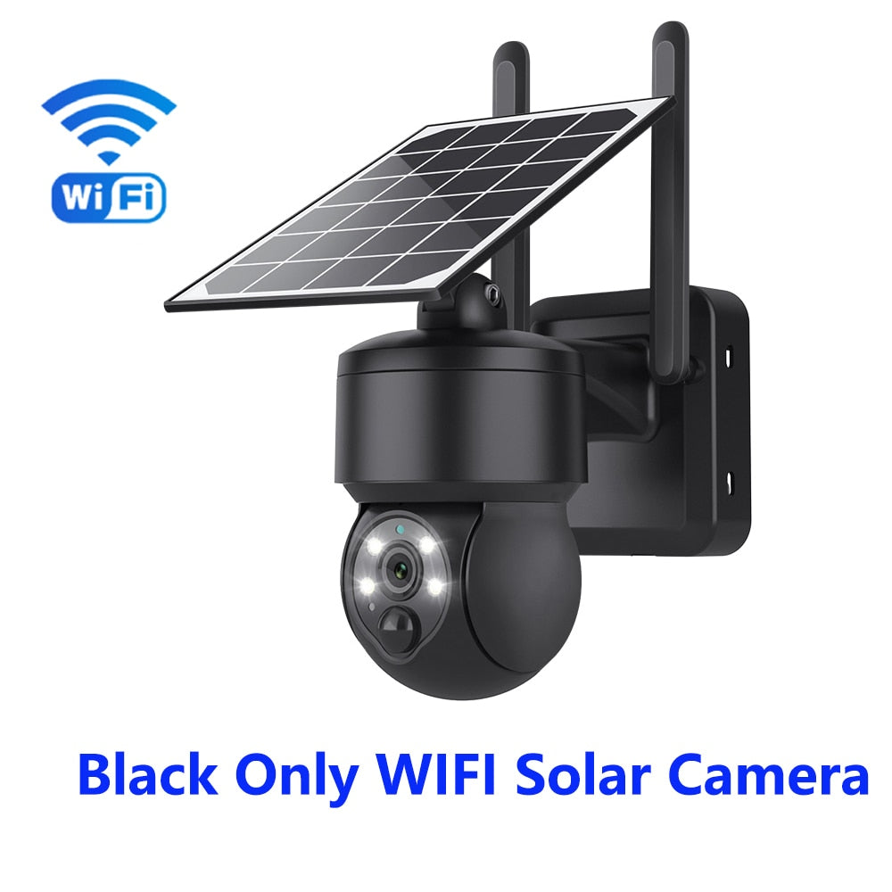 WIFI sem fio PTZ câmera solar 4G SIM 3MP painel solar externo áudio bidirecional proteção de segurança câmera CCTV bateria cam