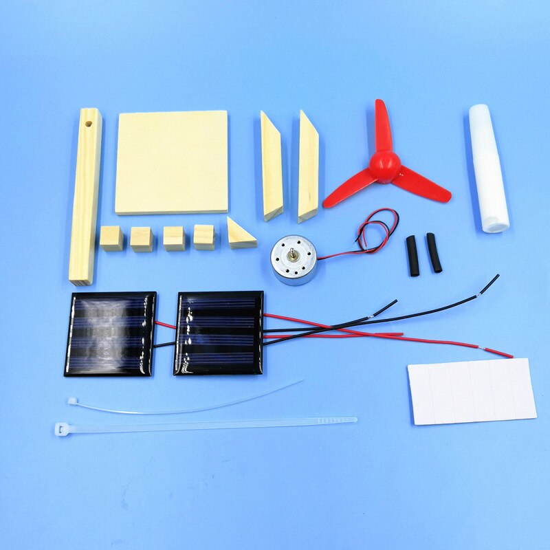 DIY Toy Solar Fan Solar Power Generator DC Motor Mini Fan - Panel DIY Science Education Model Kit Kids Developmental Toys