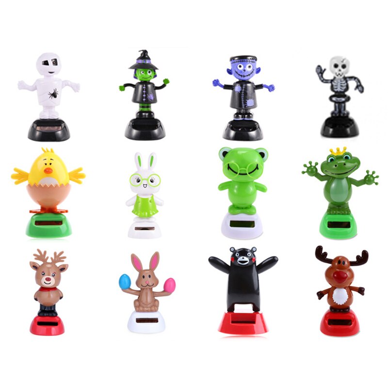 O Novelty Solar Toy Powered Dancing Flip Flap Swinging Shook His Head Toys For Children Solar Toy Power Energy Figure Toys