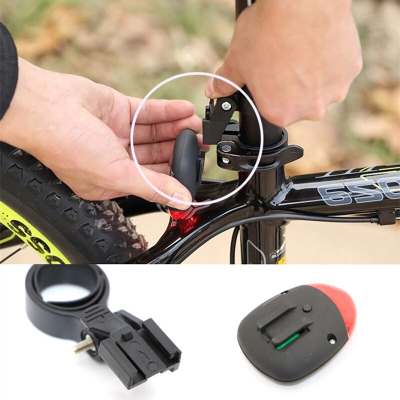 Bicycle Solar Powered MTB Tail Light - Auto Taillight Rear Lamp Waterproof Led Beads For Bike High Visibility LED Smart Brake