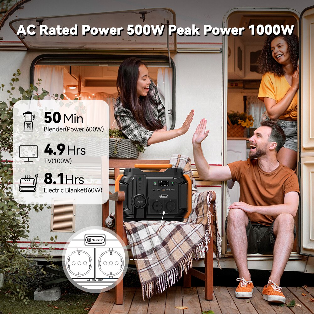 FF Flashfish  A501, 50OW Peak Power 1000W 50 Min Blender(Power 600W