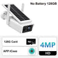 FRDMAX XM49S 4MP Solar Camera, No Battery 128GB 1286 Card icu 128 