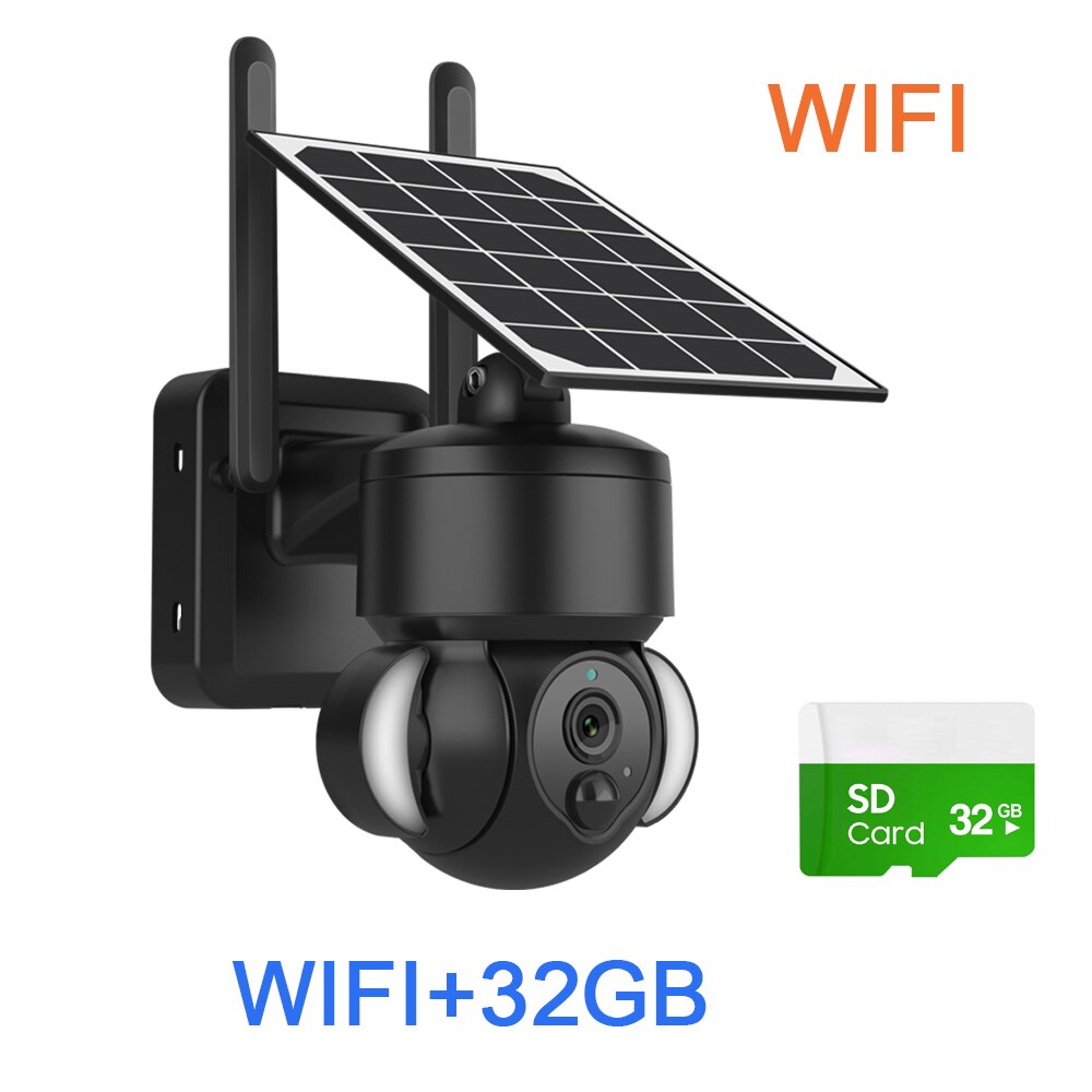 Cámara solar SHIWOJIA 516C - 4G / Wifi Batería de 7500mAh con energía solar con paneles solares de 5W 3MP Color Visión nocturna CCTV inalámbrico para jardín