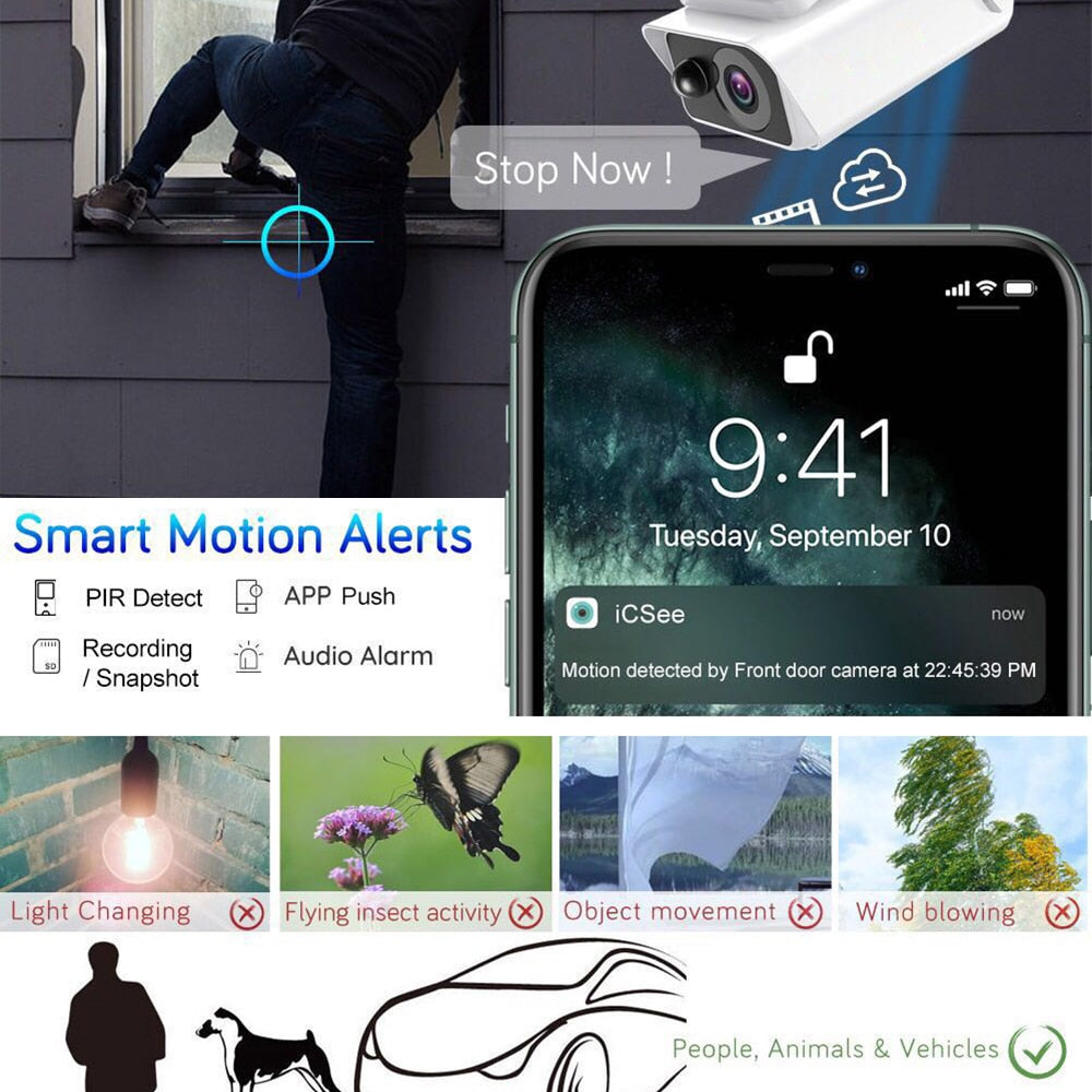 BYSL 4MP Solar Camera, now 9.41 Smart Motion Alerts Tuesday; September 10 PIR