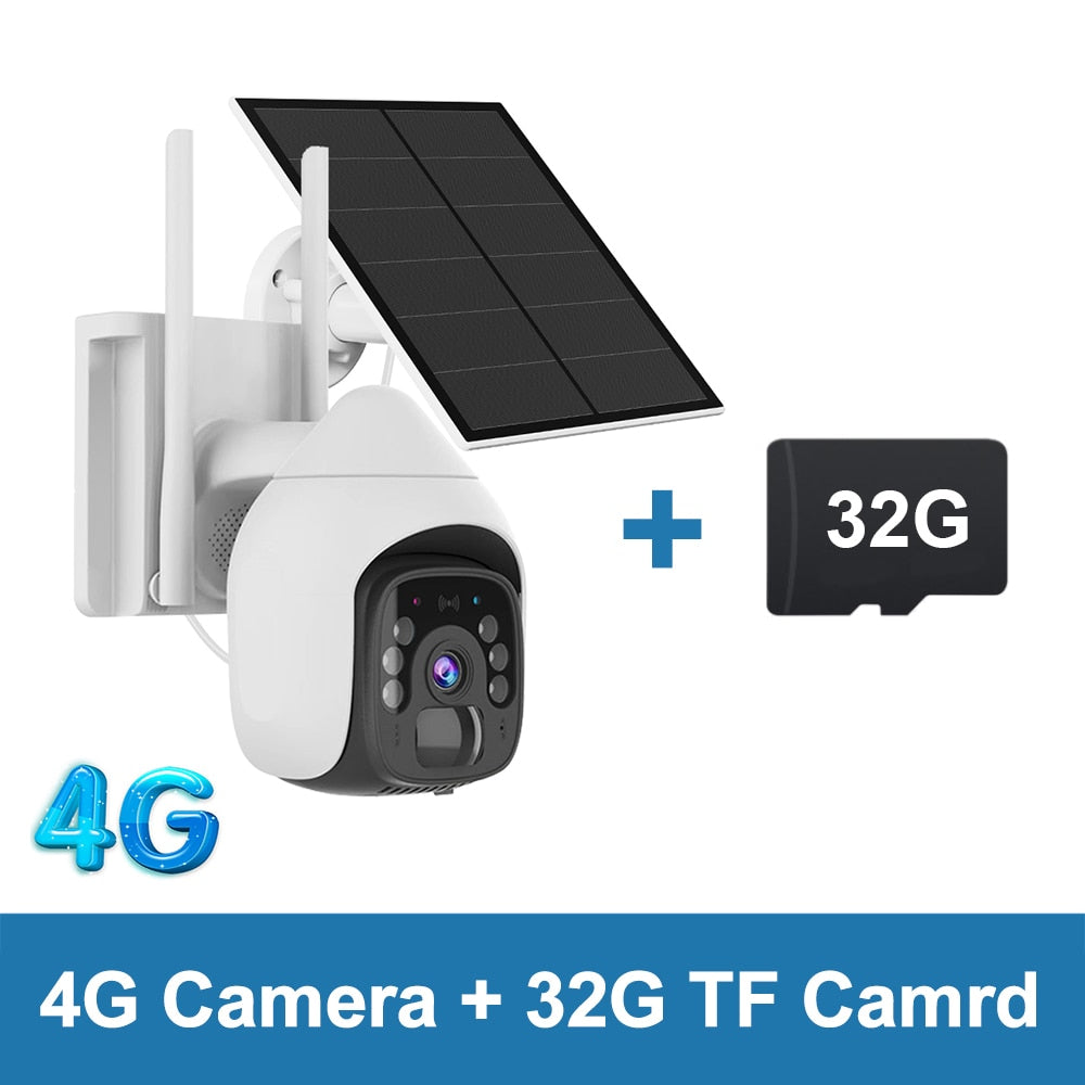 HFWVISION BS9 4G Ptz Camera - 3MP Battery Camera with 5W Solar Panels 18000mAh Battery 4G SIM Card Surveillance Cctv Outdoor Security Protection