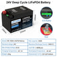 LiFePO4 24V 200AH Battery Pack - 240AH Lithium Iron Phosphate Solar Batteries Grand A Cells Built-in 200A BMS For RV Boat NO TAX