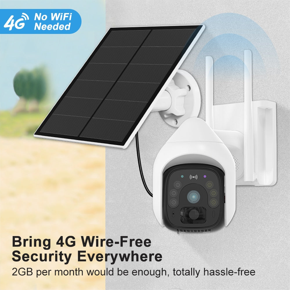 HFWVISION BS9 4G Ptz Camera, No WiFi 4G Needed Bring 4G Wire-Free