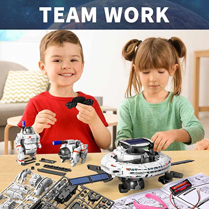 12 in 1 Science Experiment Solar Robot Toy - DIY Building Powered Learning Tool Education Robots Technological Gadgets Kit for Kid