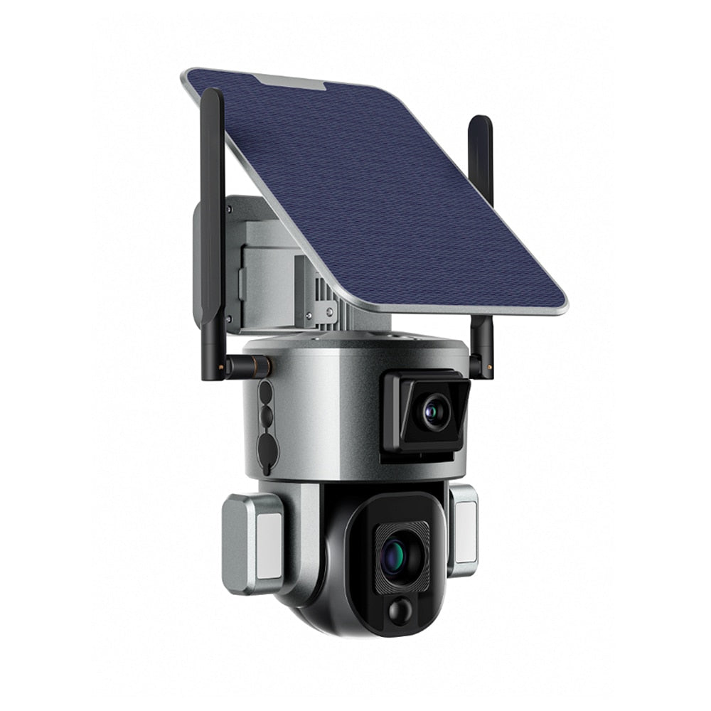 PEGATAH 8MP 4G Cámara solar inalámbrica - 4K WiFi Lente dual 10X Panel solar Detección humana PTZ Cámara de seguridad Cámaras ip a prueba de agua