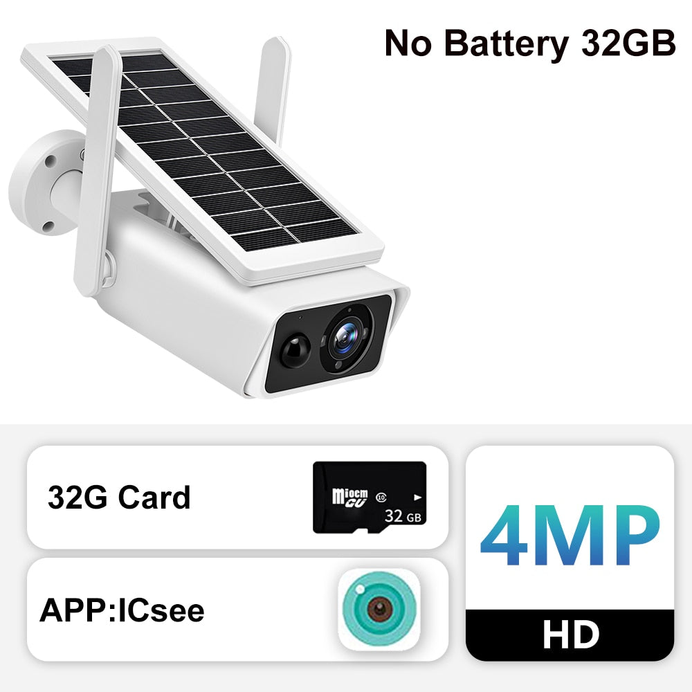 FRDMAX XM49S 4MP Solar Camera - WiFi Outdoor 100° Wide View Security Protection Wireless Surveillance Bullet Cams PIR Detection IR Night