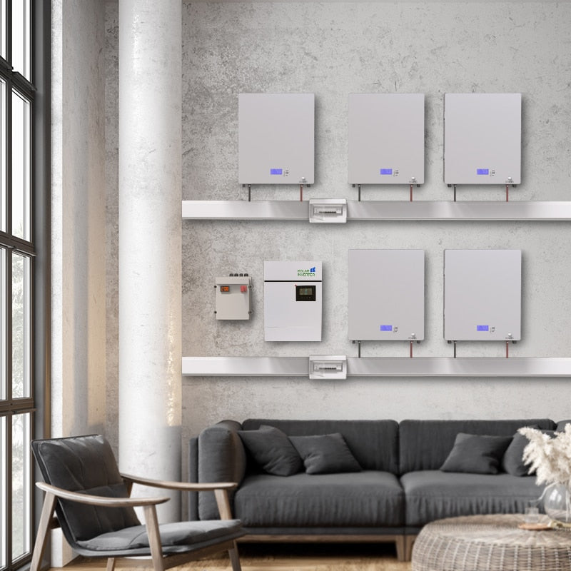 Powerwall 48V 200AH 10KW LiFePO4 Batttery Pack - 6000+ Cycles With RS485 CAN COM Max 16 Parallel For Off/On-Grid Solar Inverter