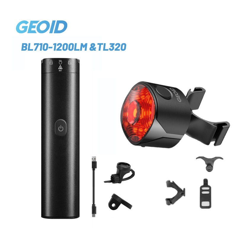 BL710 Bike Smart Front Light - USB Rechargeable Cycling Headlight IPx6 Waterproof LED Bicycle Flashlight Lamp