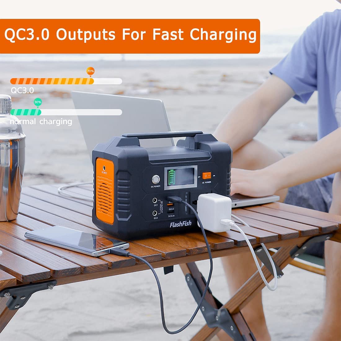 FF Flashfish E200, QC3.0 Outputs For Fast Charging 0C