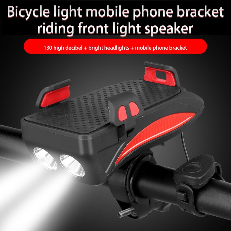 mobile phone bracket riding front light speaker 130 high decibel + headlight