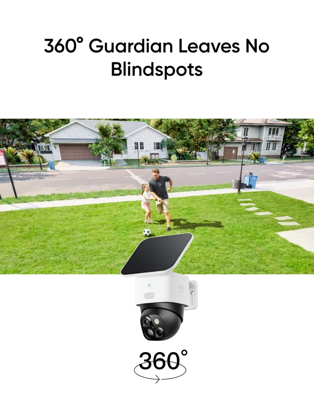 Eufy S340 SoloCam, 3608 Guardian Leaves No Blindspots