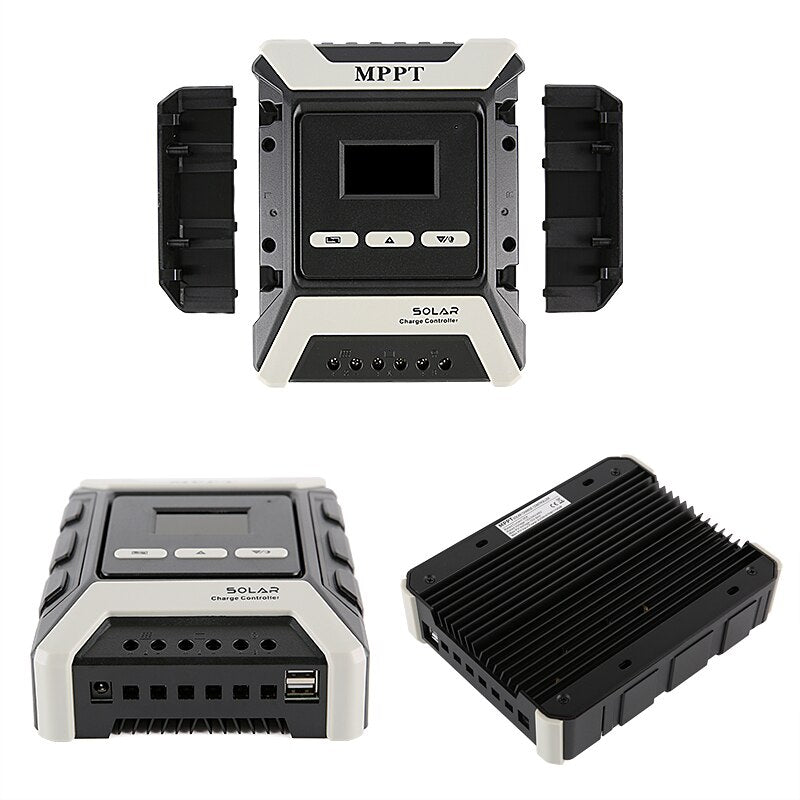 Nuovo arrivo 12V/24V/48V Auto MPPT Regolatore di carica solare 60A 40A 30A 20A Pannello solare PV Regolatore Display LCD Controllo Dual USB