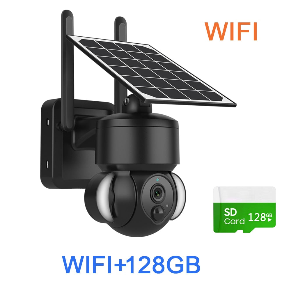 Cámara solar SHIWOJIA 516C - 4G / Wifi Batería de 7500mAh con energía solar con paneles solares de 5W 3MP Color Visión nocturna CCTV inalámbrico para jardín