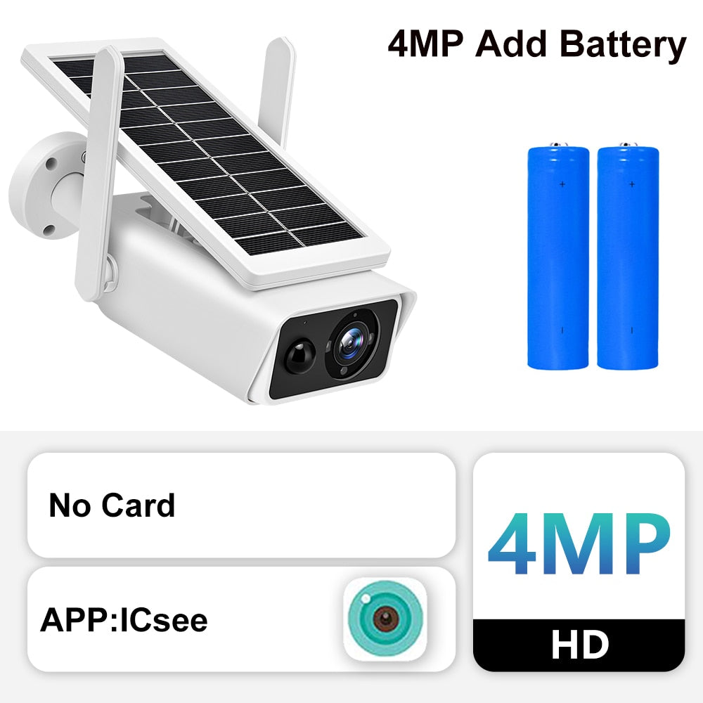 FRDMAX XM49S 4MP Solar Camera, 4MP Add Battery No Card 4MP APP:ICsee
