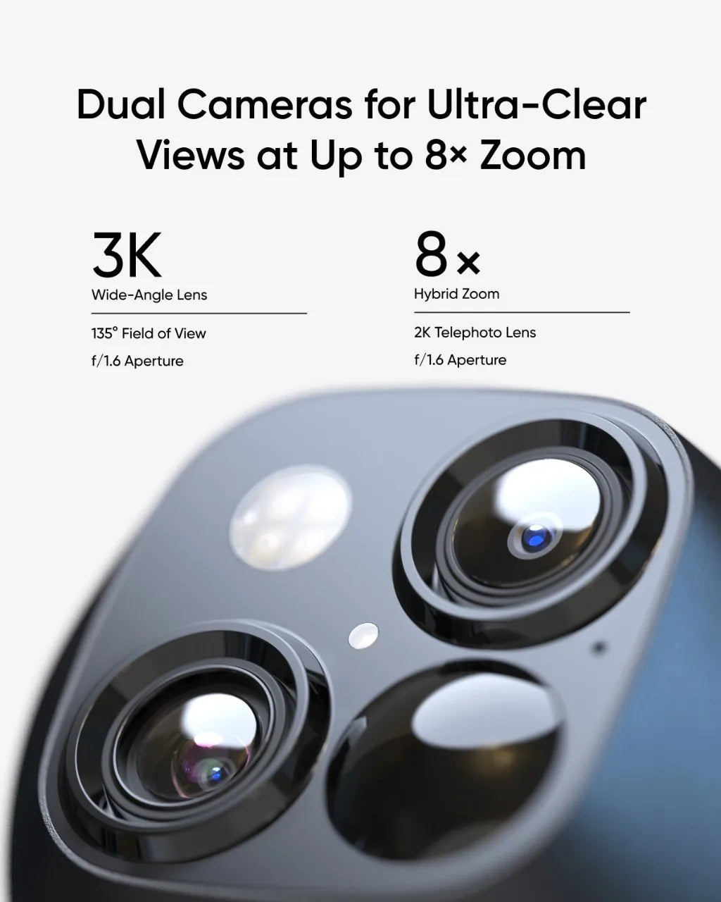 Eufy S340 SoloCam, Dual Cameras for Ultra-Clear Views at Up to
