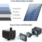 2.5W Solar Fountain Pump, It Can Absorb More Sunlight Tempered Glass Solar Wafer T
