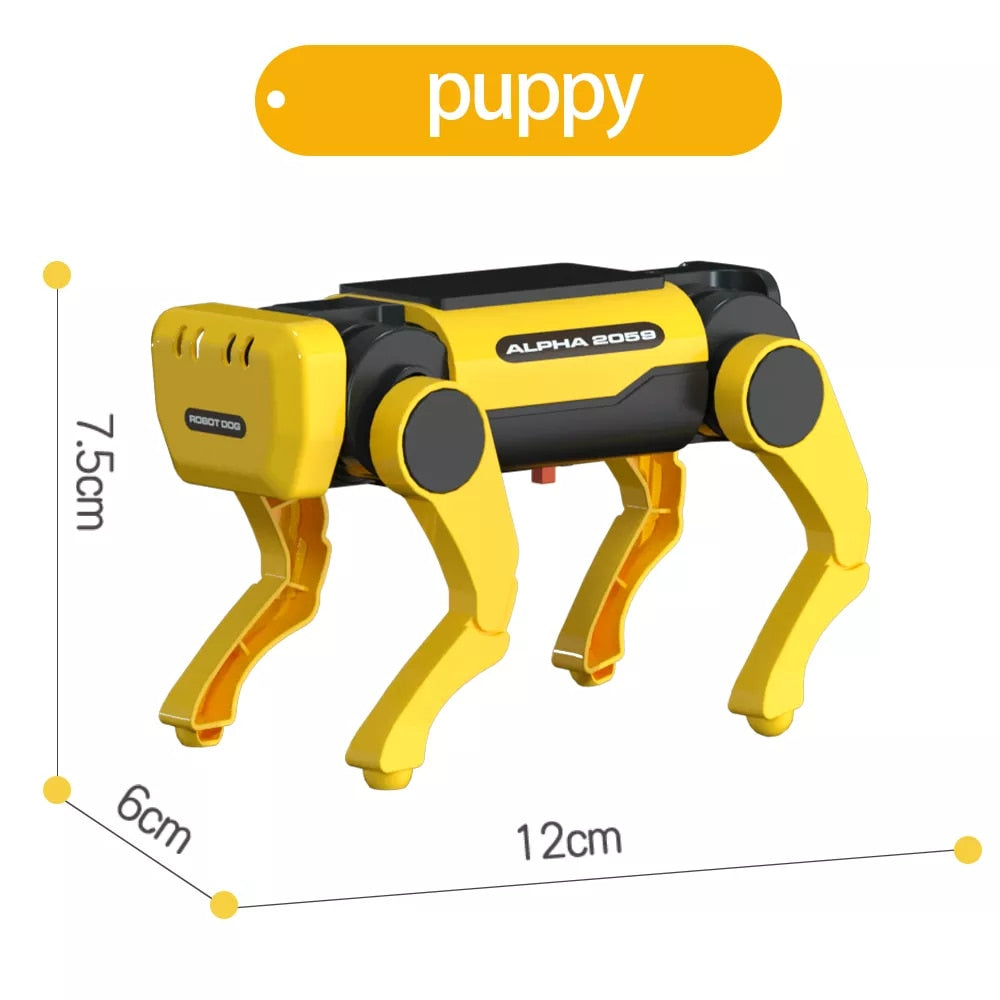 Solar Powered Electric Mechanical Dog Robot - Science Technolog Educational Diy Assembly Toys Kids Intellectual Development Gifts