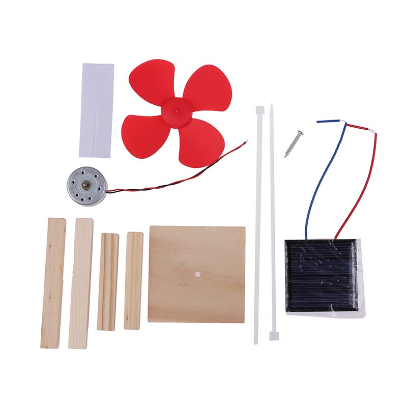 Brinquedo científico montessório faça você mesmo mini ventilador solar - modelo faça você mesmo kit de madeira para estudantes de física brinquedos educativos para bebês