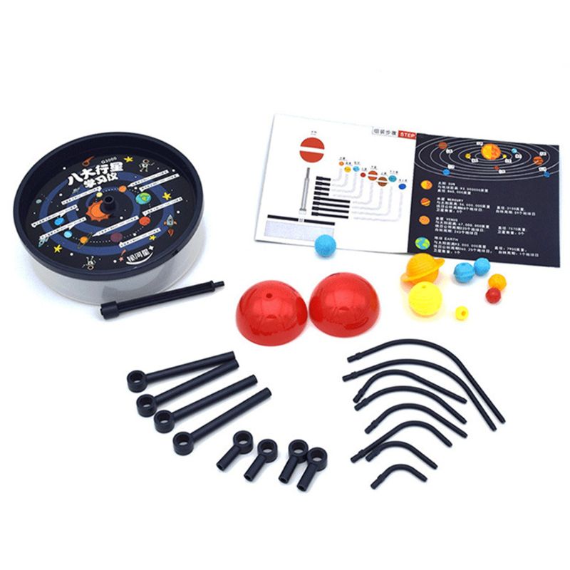 1Set Solar System Nine Planets Model Science Kit DIY Assembly Parent-child Interaction Planetarium Toy Kids Educational Toy