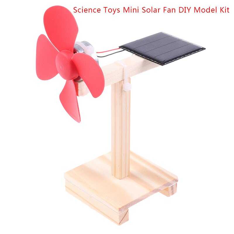 Brinquedo científico montessório faça você mesmo mini ventilador solar - modelo faça você mesmo kit de madeira para estudantes de física brinquedos educativos para bebês