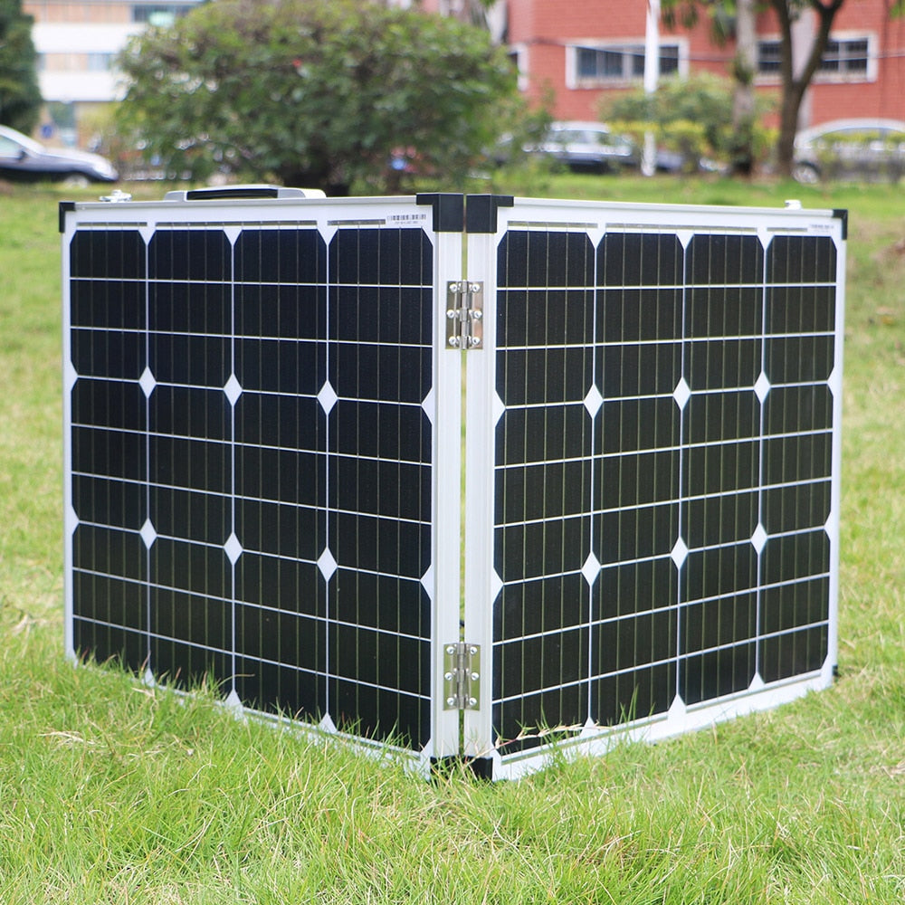 Dokio 100W Foldable Solar Panel China (2Pcs x 50W) 18V +10A 12V Controller Solar Battery Cell/Module/System Charger
