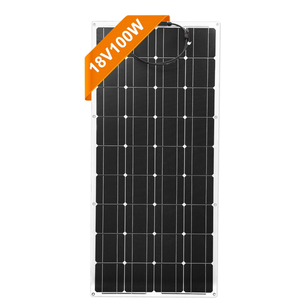 Dokio 18V Monocrystalline 100W Flexible Solar Panel For Car/Boat/ Home Solar Charge 12V Waterproof Solar Panel China