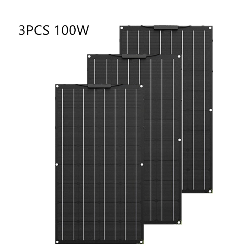 High quality 300W etfe Flexible Solar Panel equal 3PCS of 100W panel solar Monocrystalline Solar Cell 12v solar battery charger
