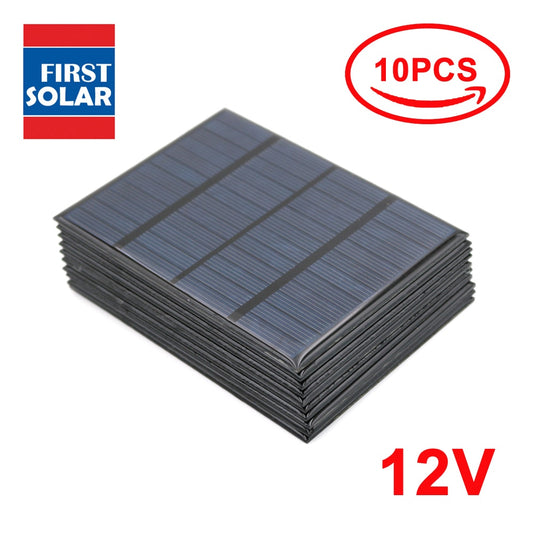 10pcs Solar Panel 12V Mini Solar System DIY For Battery Cell Phone Chargers Portable Solar Cell 1.5W 1.8W 1.92W 2W 2.5W 3W 4.2W