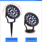 Colorful LED Lawn Lamp Outdoor Waterproof Rainproof Light Ground Lamp Tree Projection Lights Courtyard Landscape Lamps Garden