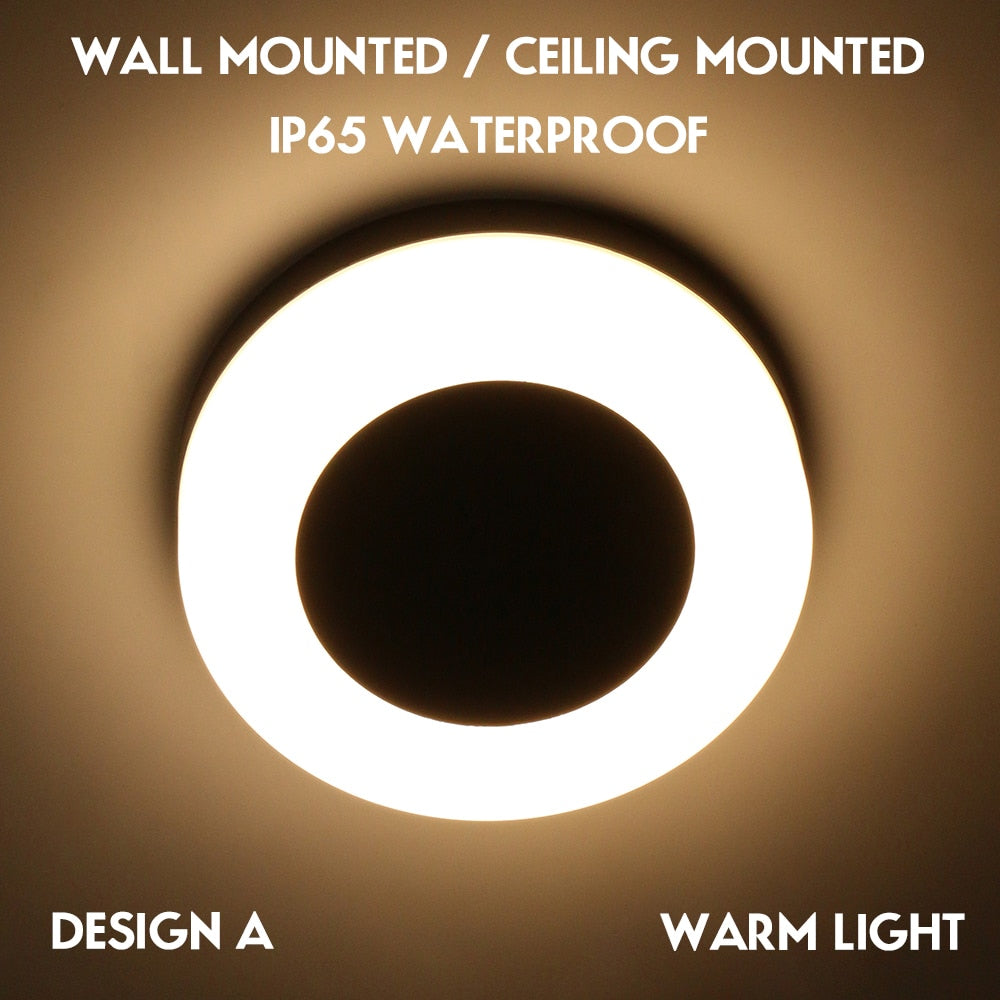 Luz Led para porche de aluminio Ip65, luz de pared para exteriores, balcón, candelabro Exterior, lámpara de pared para exteriores montada en techo/pared, Sensor de movimiento