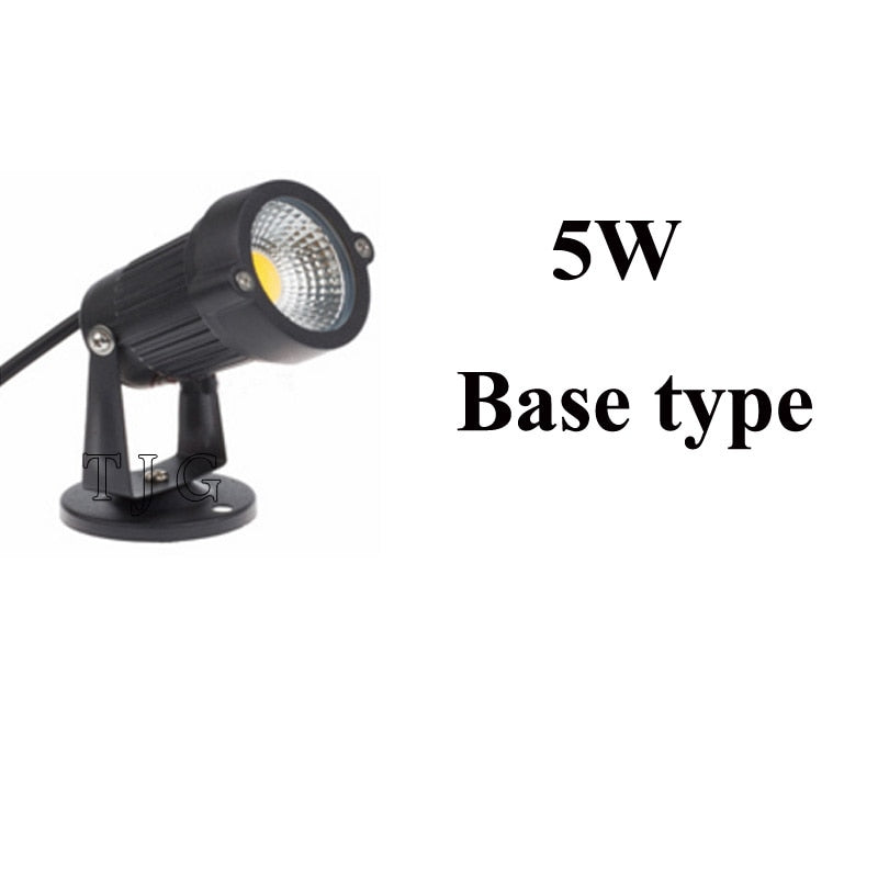 LED COB Illuminazione da giardino 3W 5W 10W Outdoor Spike Prato Lampada Illuminazione impermeabile Led Faretti da giardino con luce AC110V 220V DC12V