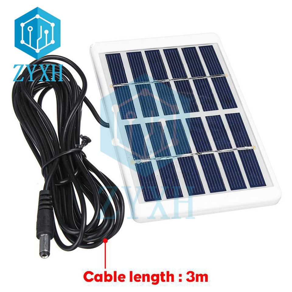 1.2W 6V Solar Panel 5521 DC Port Portable Polycrystalline Silicon Solar Charger Plate Phone Battery Power Bank Charging