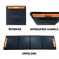 160W Portable Solar Panel, EXTERIOR INTEGRATED HANDLE UN