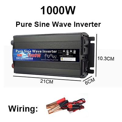 Inversor de onda senoidal pura 12V 24V 110V 220V 1000w 2000w 2600w Inversor 12V 48V a 220V Power Solar Inverter Converter LED Display