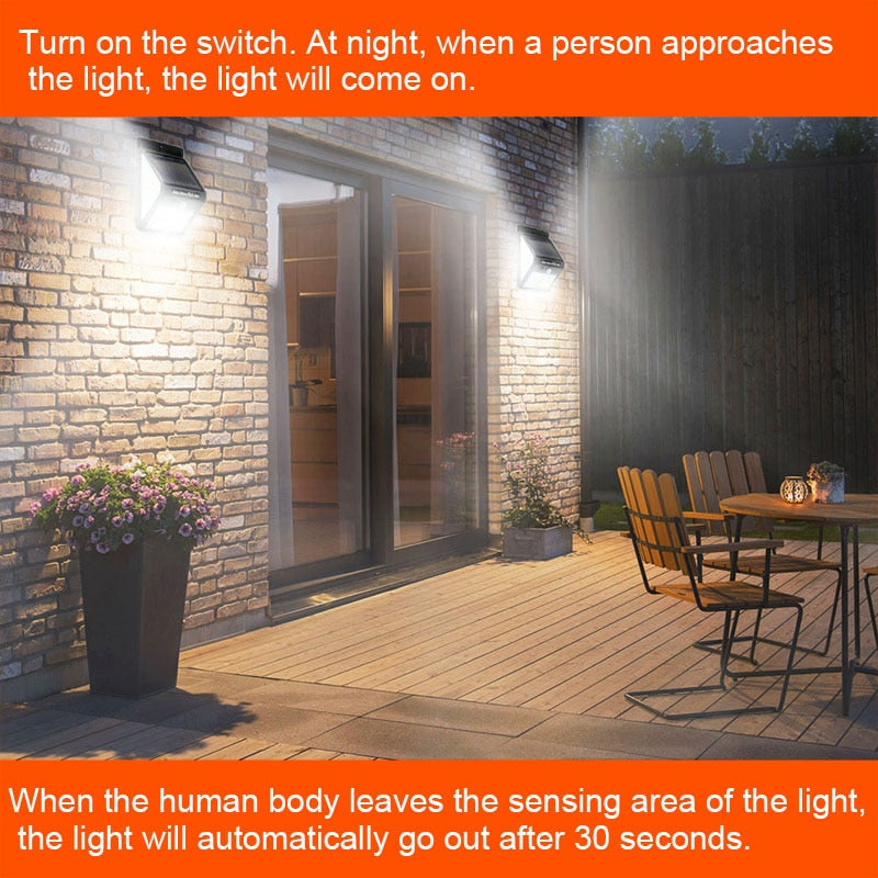 when a person approaches the light; the light will come on 
