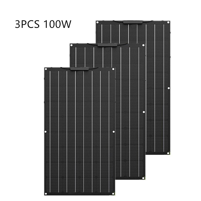 Portable Flexible Solar Panel 100W 200W 300W 400W Etfe Solar Power Panel For 12V/24V Battery Charger Solar Generator For Home