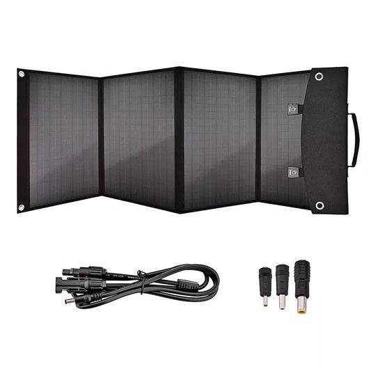 100W Portable Solar Panel - Foldable Monocrystalline Solar Panel For Generator USB Outdoor Camping Hiking | Best Solar