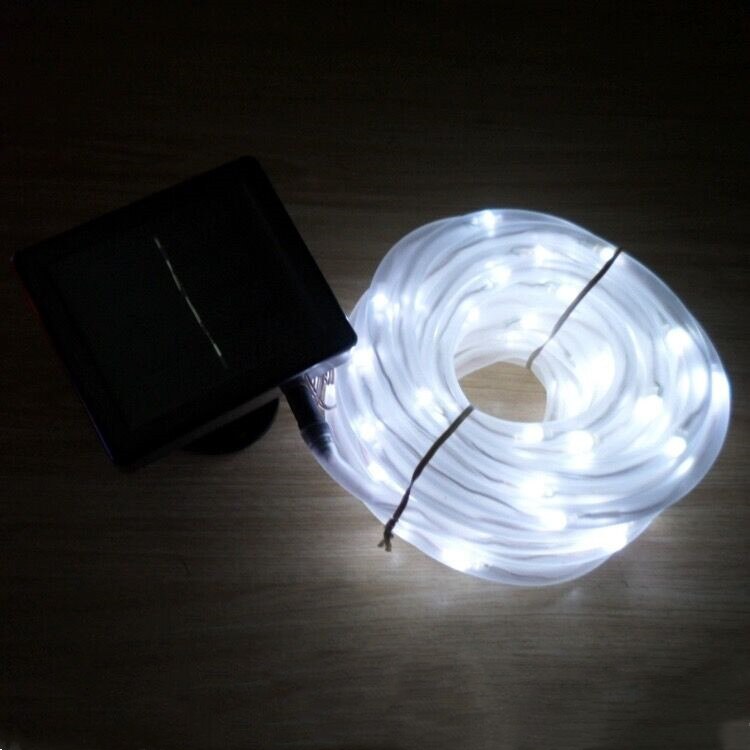 7M/12M/22M Solar Powered Rope Tube fairy String Light Ourdoor Xmas Garden Christmas party Tree flexible Strip Lighting Decor
