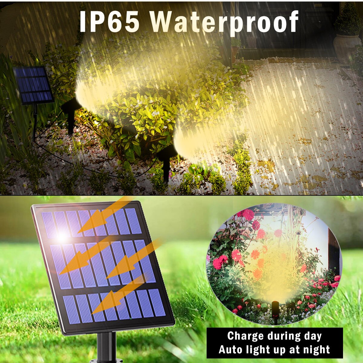 T-SUNRISE LED Solar Light Outdoor IP65 impermeabile bianco caldo bianco freddo solare illuminazione da giardino decorazioni per esterni lampade da prato