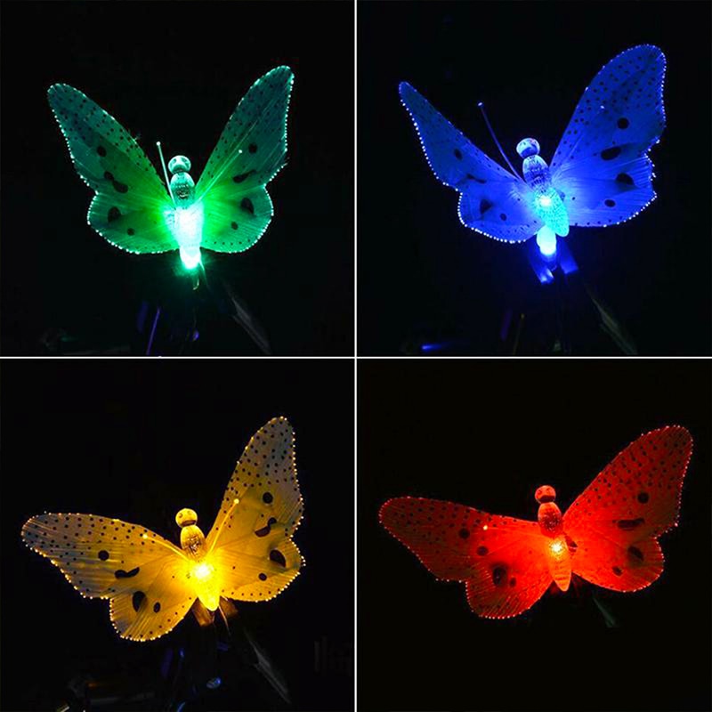 Garden Solar Lamp Butterfly String Lights Waterproof LED Garland Sun Power Outdoor Sunlight for Yard Fence Lawn Patio Decoration