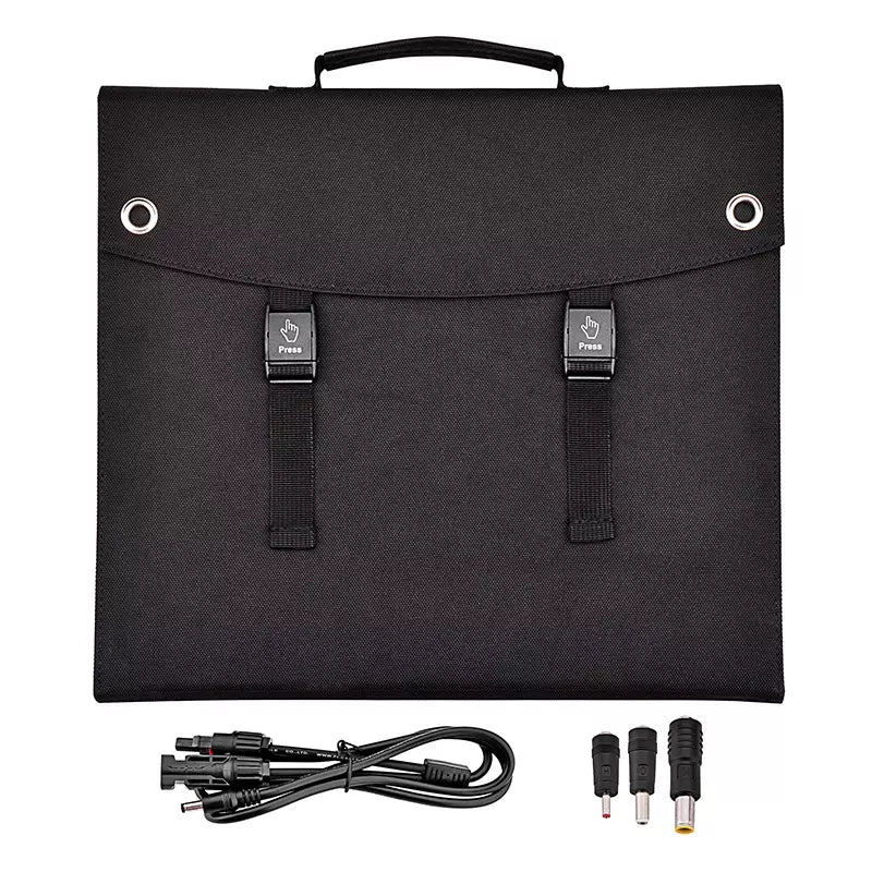 80W Portable Solar Panel - High Efficiency 18V DC 5V USB Output Portable Foldable Charger | Best Solar